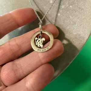 Minimalist Silver Charm Necklace with Dainty Chain